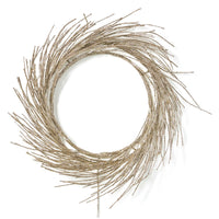 Eko Decorative Wreath, LED Lights, Champagne Iron Spiral 24 Inch -BM335459