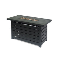 Outdoor Fire Pit, Black Iron, Inner Propane Gas Tank Storage, 47 Inch -BM335462