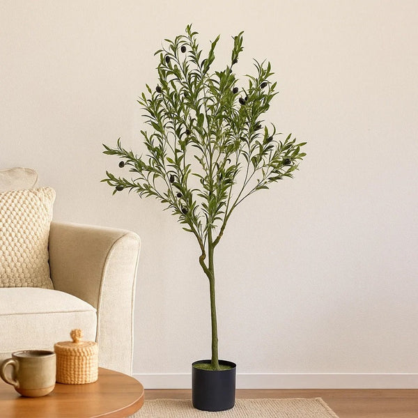 Vina Artificial Olive Tree, Realistic Green Silk Leaves, 47 Inch -BM335464