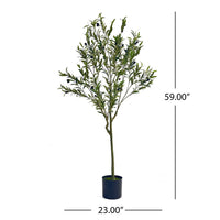 Vina Artificial Olive Tree, Realistic Green Silk Leaves, 59 Inch -BM335465