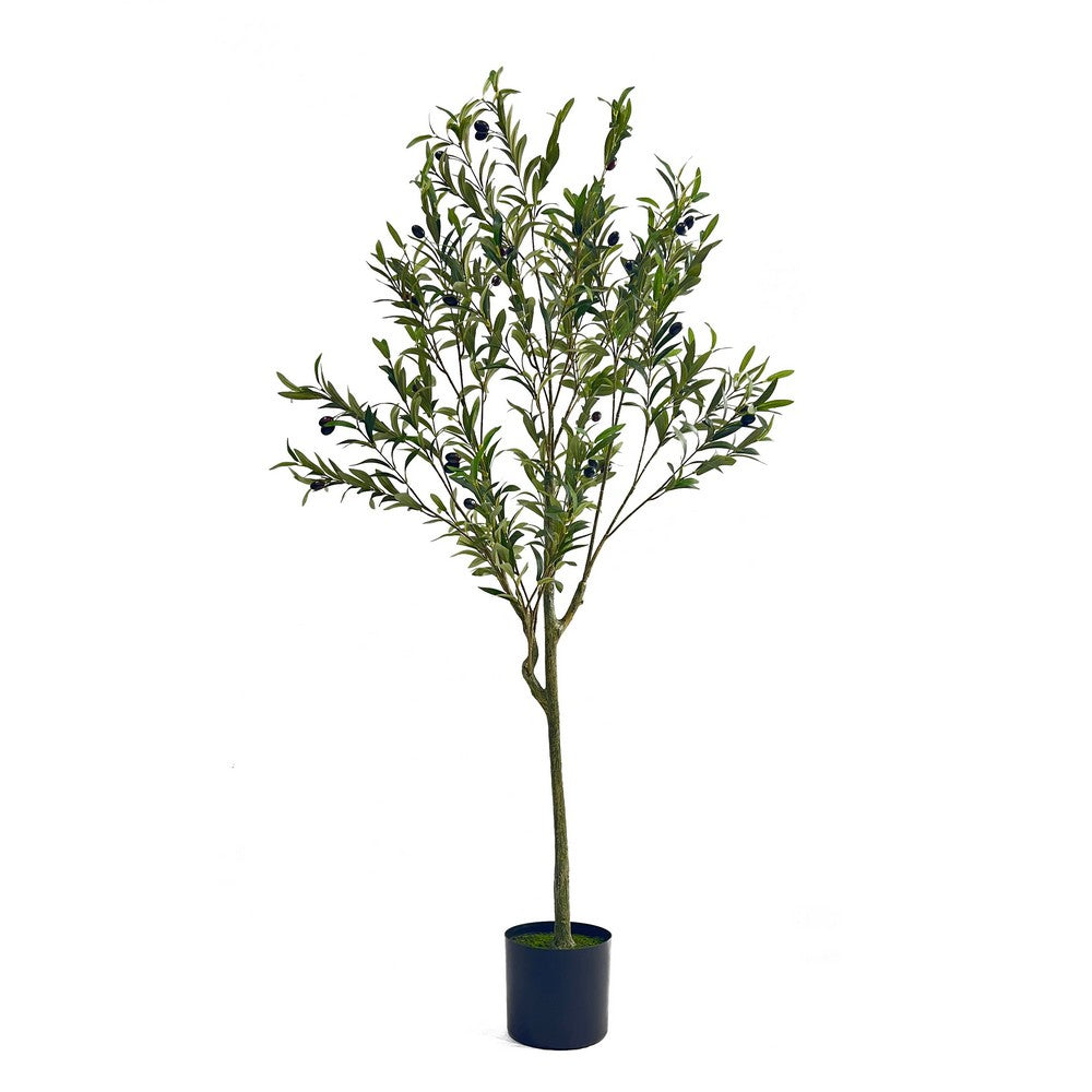 Vina Artificial Olive Tree, Realistic Green Silk Leaves, 59 Inch -BM335465
