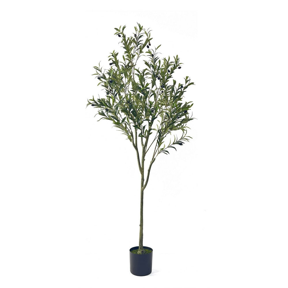 Vina Artificial Olive Tree, Realistic Green Silk Leaves, 71 Inch -BM335466