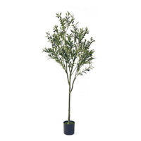 Vina Artificial Olive Tree, Realistic Green Silk Leaves, 71 Inch -BM335466