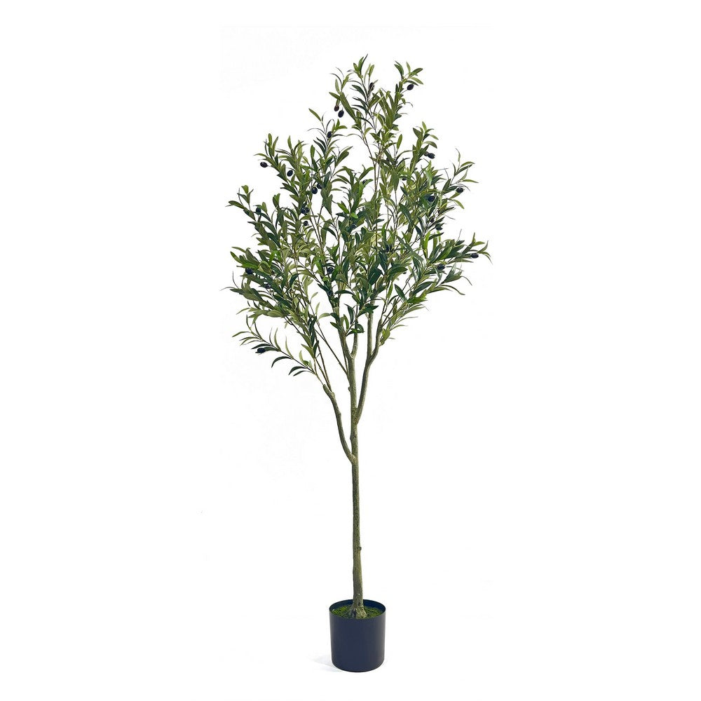 Vina Artificial Olive Tree, Realistic Green Silk Leaves, 71 Inch -BM335466