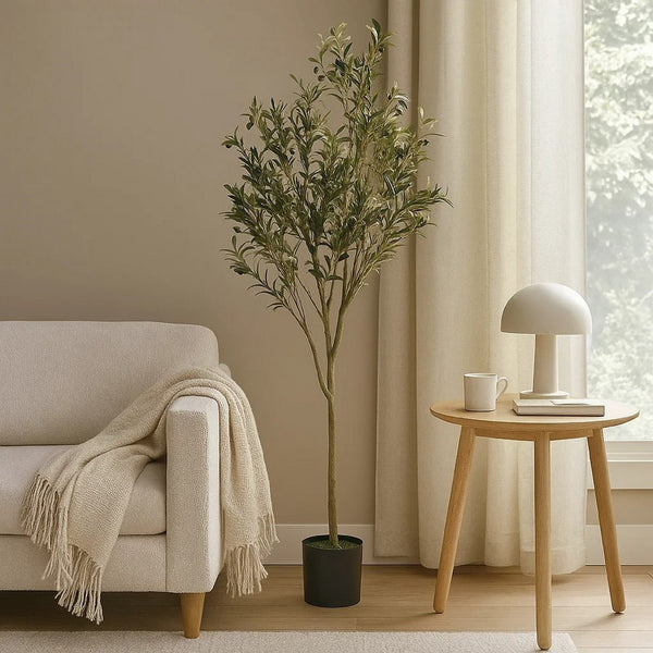 Vina Artificial Olive Tree, Realistic Green Silk Leaves, 71 Inch -BM335466