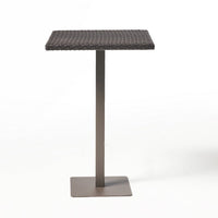 Outdoor Square Bar Table, Brown Multi Rattan, Metal Frame -BM335467