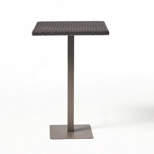 Outdoor Square Bar Table, Brown Multi Rattan, Metal Frame -BM335467