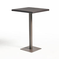 Outdoor Square Bar Table, Brown Multi Rattan, Metal Frame -BM335467