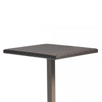 Outdoor Square Bar Table, Brown Multi Rattan, Metal Frame -BM335467