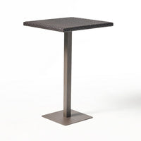 Outdoor Square Bar Table, Brown Multi Rattan, Metal Frame -BM335467