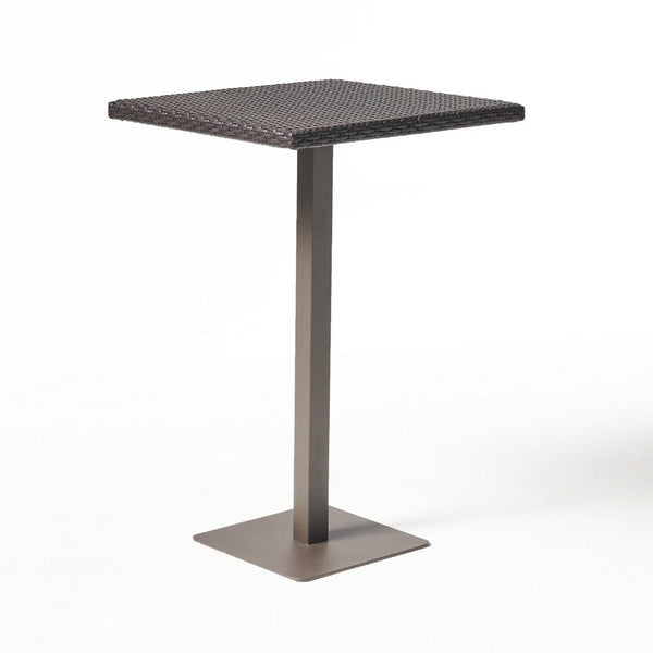 Outdoor Square Bar Table, Brown Multi Rattan, Metal Frame -BM335467