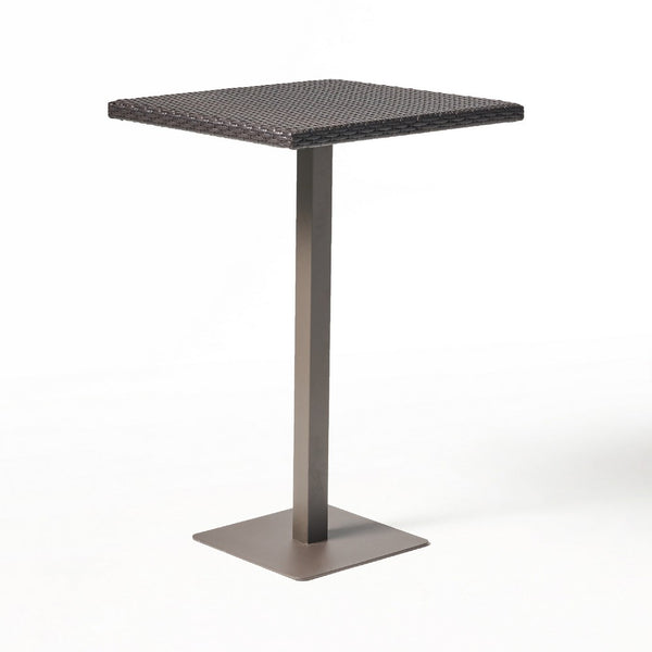 Outdoor Square Bar Table, Brown Multi Rattan, Metal Frame -BM335467