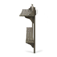 Outdoor Balcony Bar Table, Slim Design Gray Wood Frame, 50 Inch -BM335472