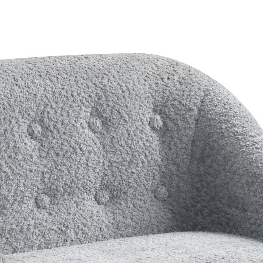 Aelia Kids Size Sofa Chair, Wood Legs, Gray Tufted Chenille 29 Inch -BM335482
