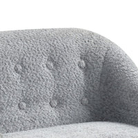 Aelia Kids Size Sofa Chair, Wood Legs, Gray Tufted Chenille 29 Inch -BM335482