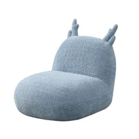 Wesie Deer Shaped Kids Chair, Sculpted Ear and Antlers, Blue Chenille -BM335483