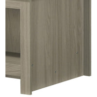 Nena Coffee Table with Open Shelves, Brown Wood Top, Oak Gray 43 Inch -BM335498
