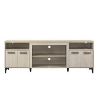 Evans TV Stand Media Cabinet, 4 Doors and Adjustable Shelf, Oak Brown -BM335505