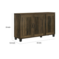 Elia Shoe Cabinet with 3 Doors and 6 Shelves, Dusty Oak Brown 45 Inch -BM335506