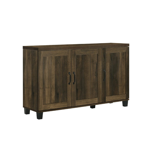 Elia Shoe Cabinet with 3 Doors and 6 Shelves, Dusty Oak Brown 45 Inch -BM335506