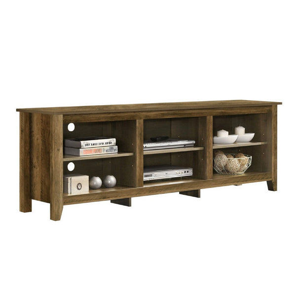 Nitto TV Stand Media Cabinet, Adjustable Shelves, Oak Brown 70 Inch -BM335521