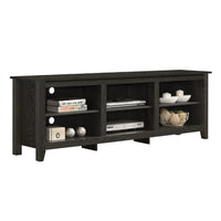 Nitto TV Stand Media Cabinet, Adjustable Open Shelf, Dark Gray 70 Inch -BM335522