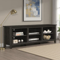 Nitto TV Stand Media Cabinet, Adjustable Open Shelf, Dark Gray 70 Inch -BM335522