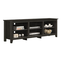 Nitto TV Stand Media Cabinet, Adjustable Open Shelf, Dark Gray 70 Inch -BM335522