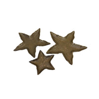 3pc Decorative Tray Set, Coastal Starfish Antique Bronze Ceramic -BM335565