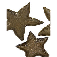 3pc Decorative Tray Set, Coastal Starfish Antique Bronze Ceramic -BM335565