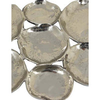 Joey 7pc Abstract Decorative Bowl Set, Shining Silver Metal 21 Inch -BM335576