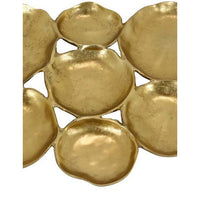 Joey 7pc Abstract Decorative Bowl Set, Shining Gold Metal 21 Inch -BM335580