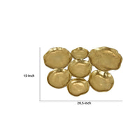 Joey 7pc Abstract Decorative Bowl Set, Shining Gold Metal 21 Inch -BM335580