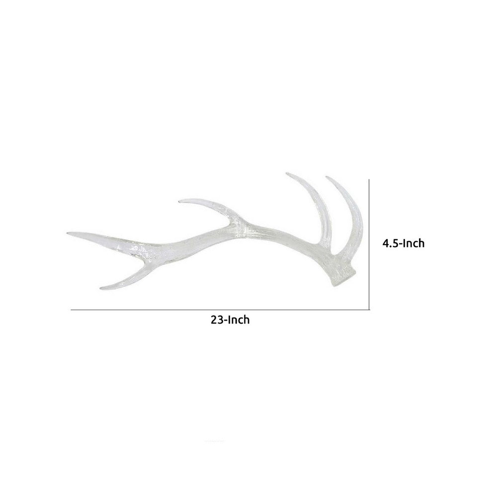Decorative Antler Sculpture, Rustic Accent Rustic, 23 Inch Clear Resin -BM335581