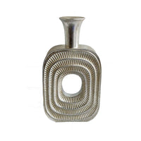 Peny Decorative Flower Vase, 22 Inch, Narrow Neck, Silver Resin Base -BM335588