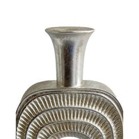 Peny Decorative Flower Vase, 22 Inch, Narrow Neck, Silver Resin Base -BM335588