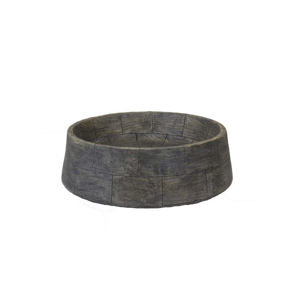 Rimy Large Accessory Bowl, 14 Inch Charcoal Black and Gray Resin -BM335596