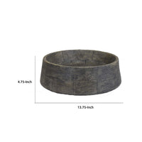 Rimy Large Accessory Bowl, 14 Inch Charcoal Black and Gray Resin -BM335596