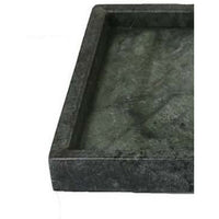 Honx Foyer Accessory Tray, Raised Lip Edges, 14 Inch Dark Green Marble -BM335604