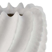 Velz Decorative Flower Vase, 18 Inch Wavy Shape, Matte White Ceramic -BM335606