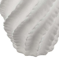 Velz Decorative Flower Vase, 18 Inch Wavy Shape, Matte White Ceramic -BM335606