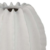 Velz Decorative Flower Vase, 12 Inch Round Shape, Matte White Ceramic -BM335607