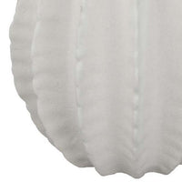Velz Decorative Flower Vase, 12 Inch Round Shape, Matte White Ceramic -BM335607