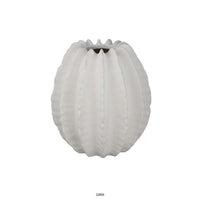 Velz Decorative Flower Vase, 12 Inch Round Shape, Matte White Ceramic -BM335607