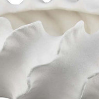 Velz Decorative Planter, 16 Inch Wavy Edge, Matte White Ceramic  -BM335608