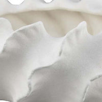 Velz Decorative Planter, 16 Inch Wavy Edge, Matte White Ceramic  -BM335608