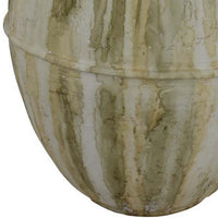 Sye Garden Planter, 29 Inch Tall Round Pot, Earthy Beige Terracotta -BM335615