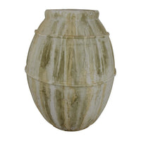 Sye Garden Planter, 29 Inch Tall Round Pot, Earthy Beige Terracotta -BM335615