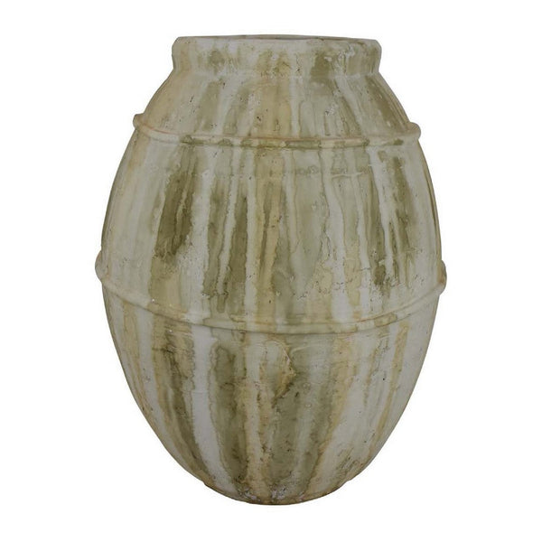 Sye Garden Planter, 29 Inch Tall Round Pot, Earthy Beige Terracotta -BM335615