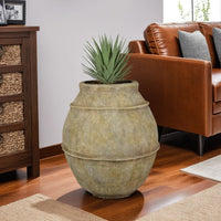 Lia Garden Planter, 23 Inch Round Pot, Earthy Brown Terracotta -BM335617